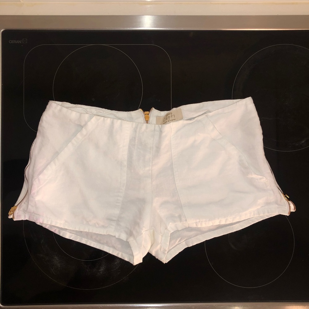 100% Capri linen short shorts (xxs)